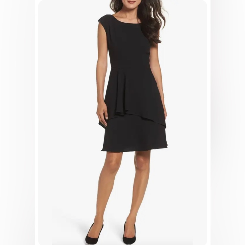 Eliza J Fit and Flare Little Black Dress